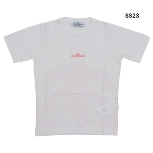 T-shirt bianca con logo per bambino