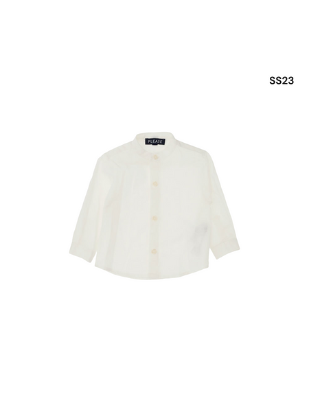 Camicia bianca alla coreana per neonato