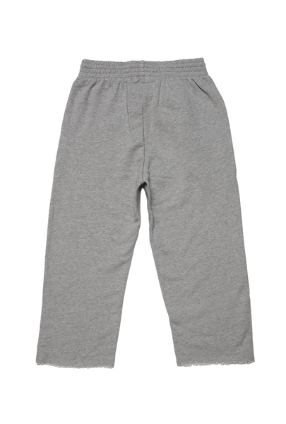 Pantalone in felpa grigio mélange con logo per bambini