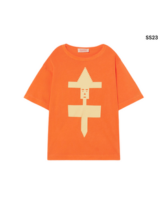 T-shirt oversize arancione per bambini