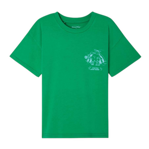 T-shirt verde con logo per neonati e bambini