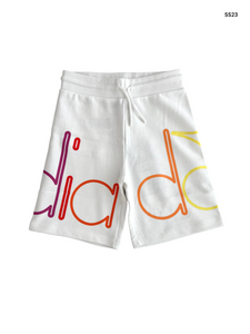 Bermuda bianco in felpa con logo per bambino