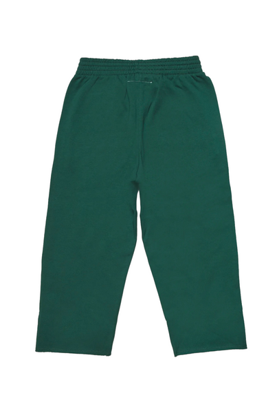 Pantalone in felpa verde con logo per bambini