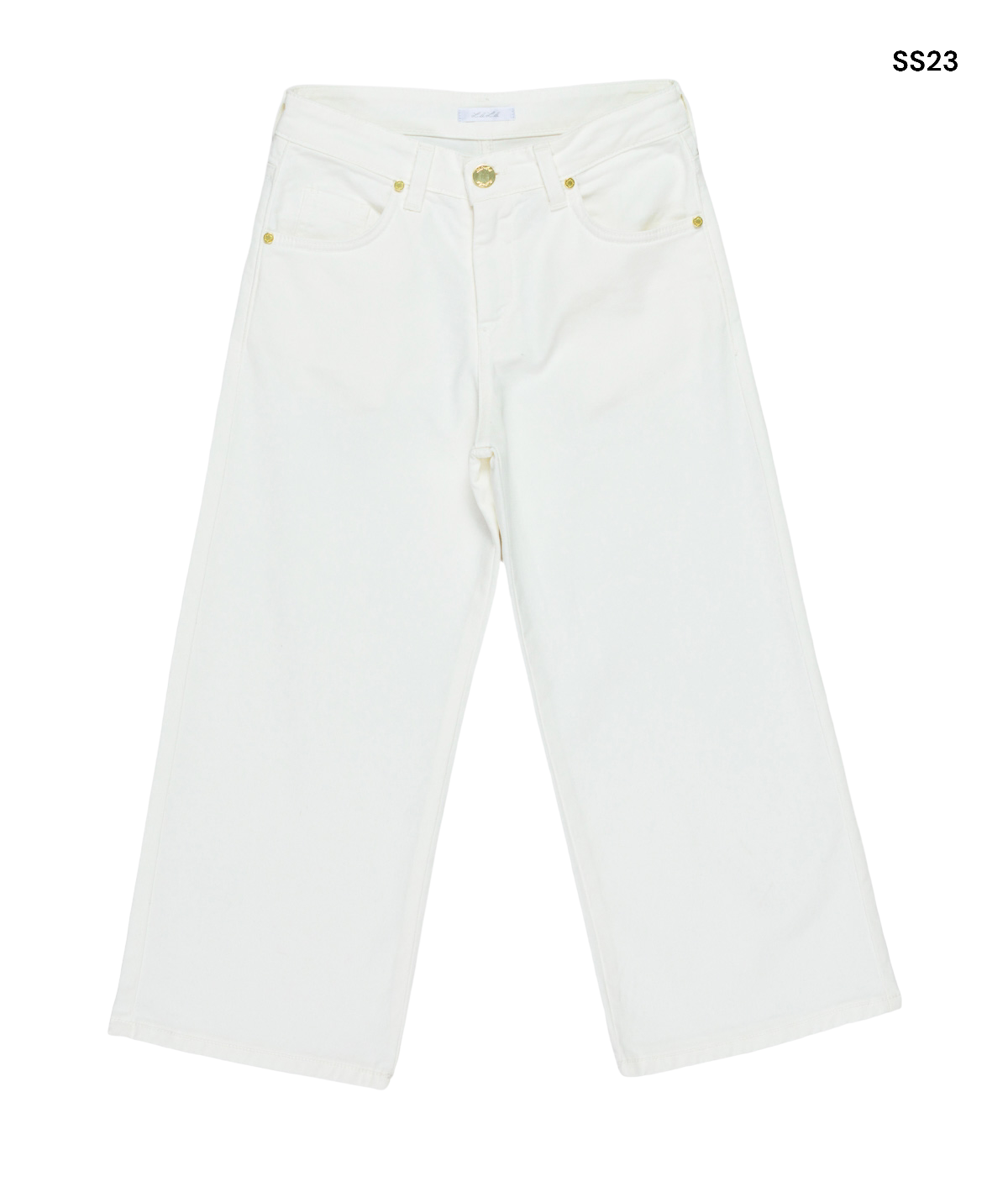 Jeans in denim  bianco per bambina