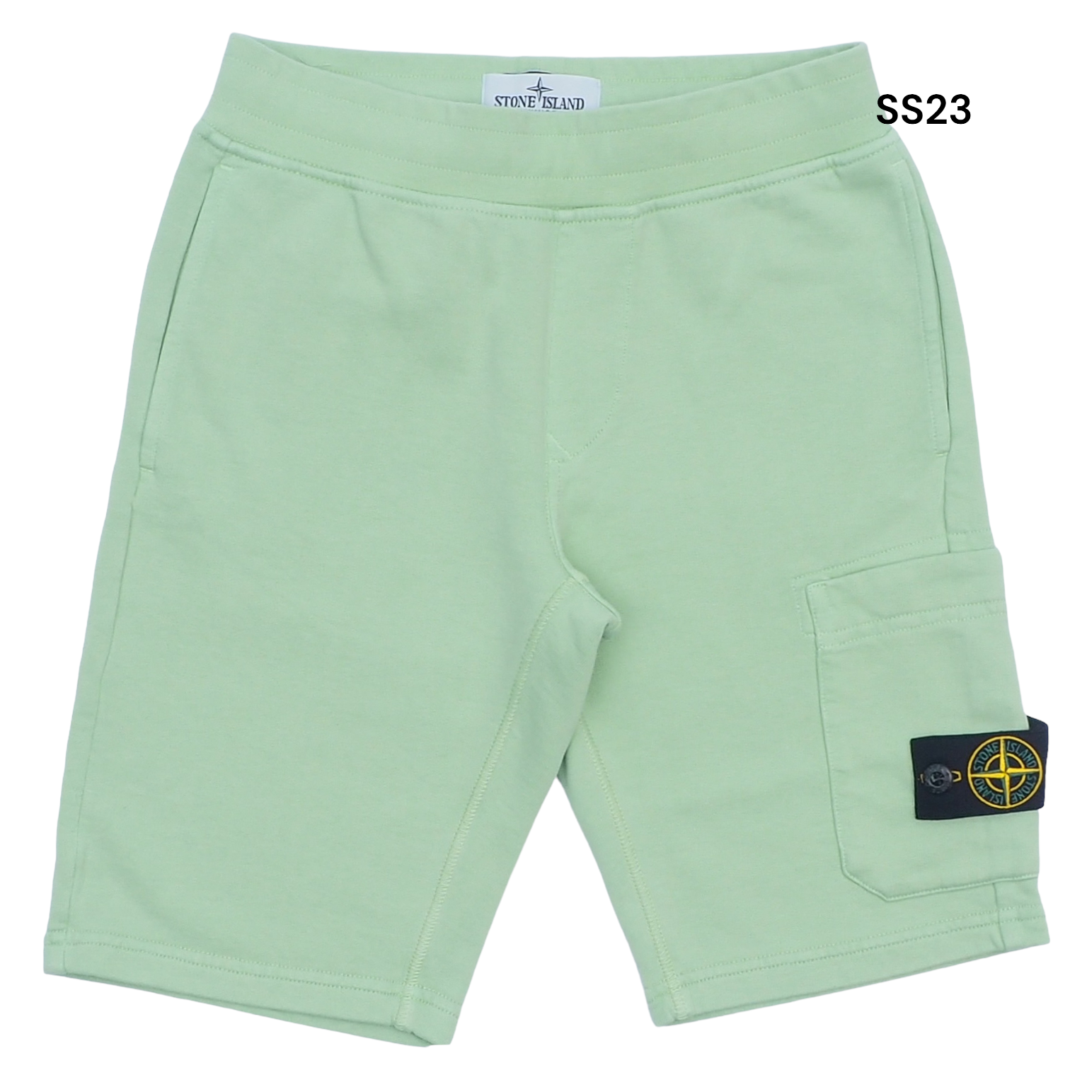 Bermuda verde con logo per bambino