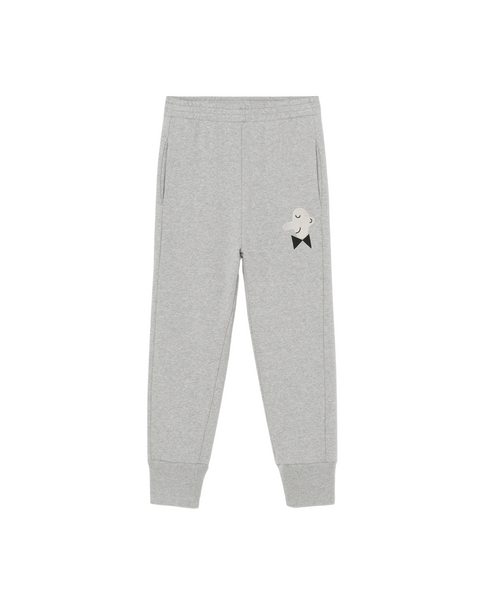 Pantalone grigio in felpa con stampa per bambini