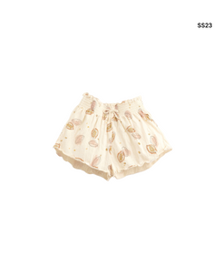 Shorts burro con stampa per neonata
