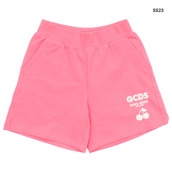 Short rosa con logo per bambina