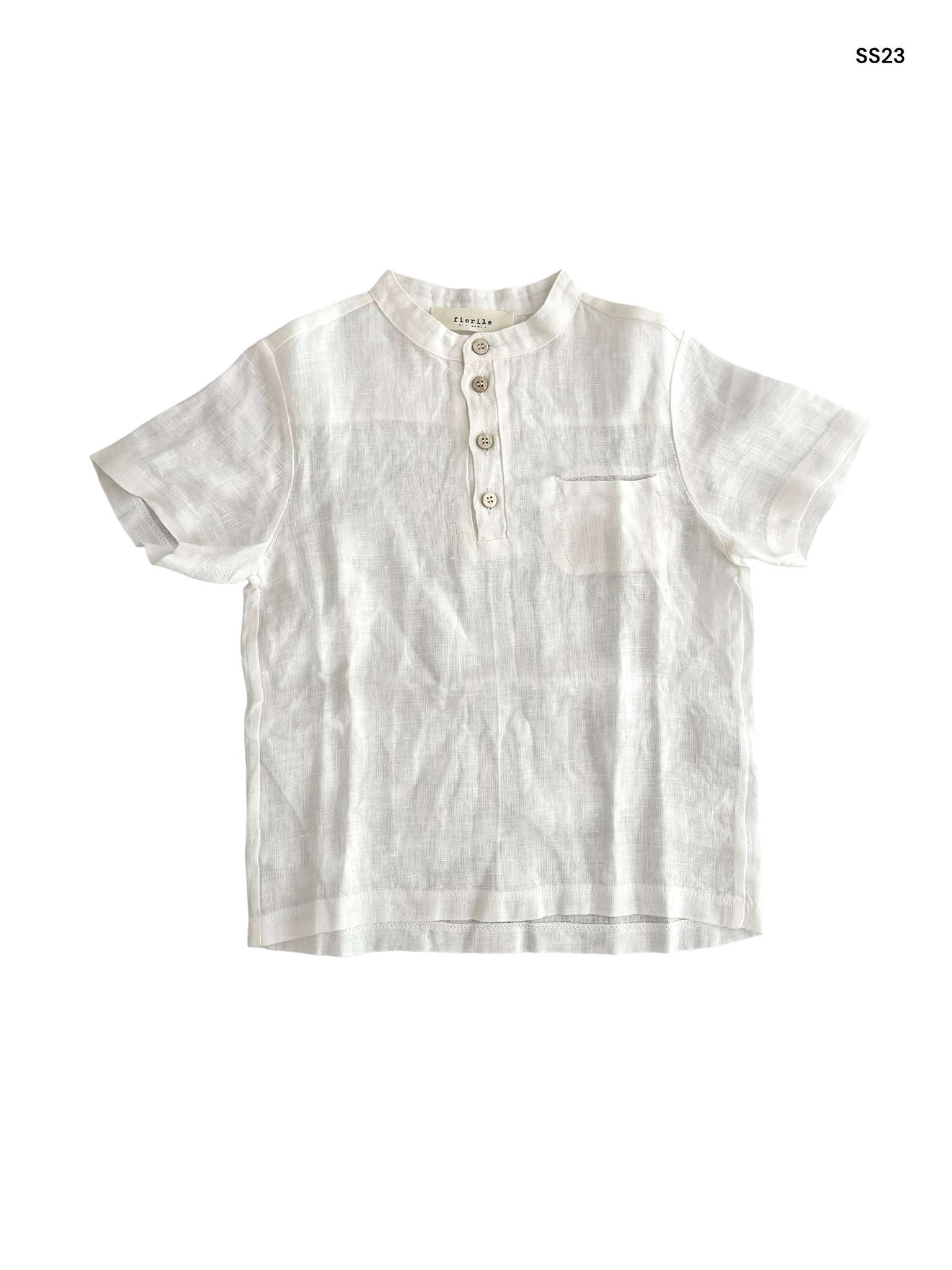 Camicia serafino bianca per neonato e bambino