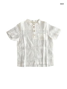 Camicia serafino bianca per neonato e bambino