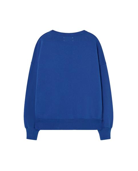 Felpa blu oversize con stampa per bambini