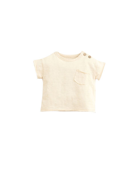T-shirt burro con dettaglio per neonati