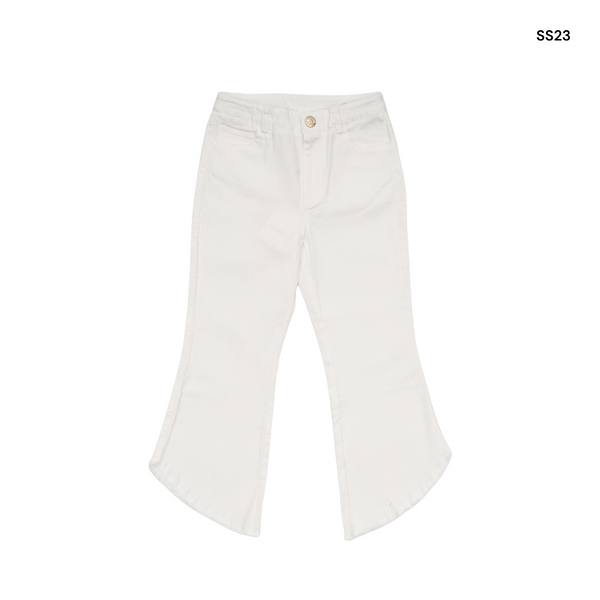 Jeans in denim bianco per bambina