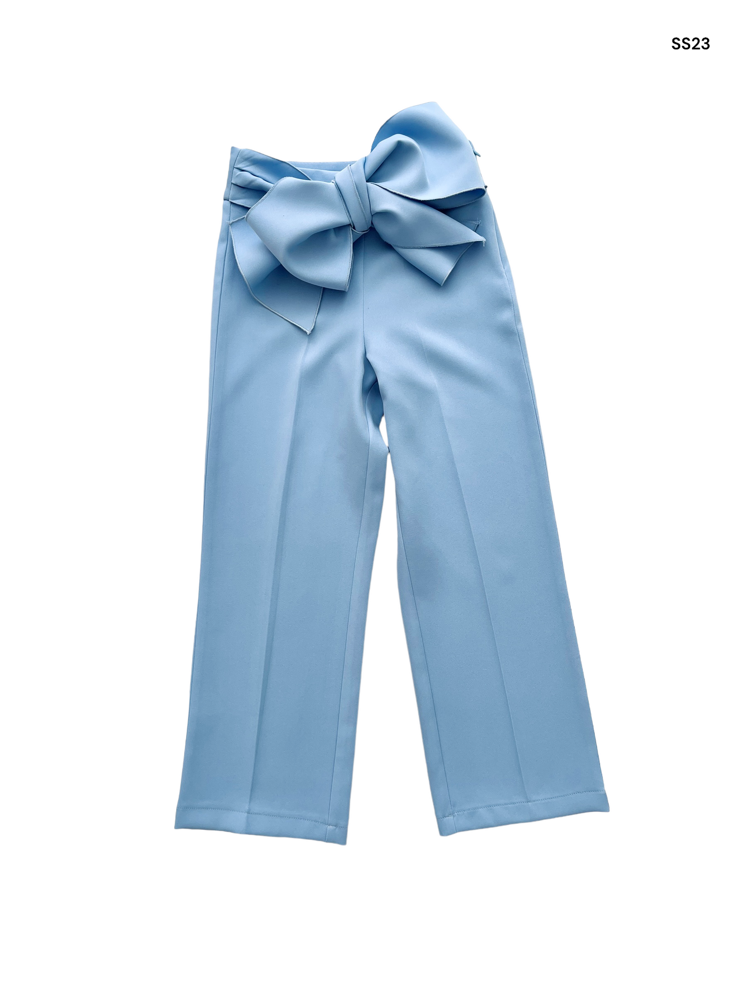 Pantalone celeste con fusciacca per bambina