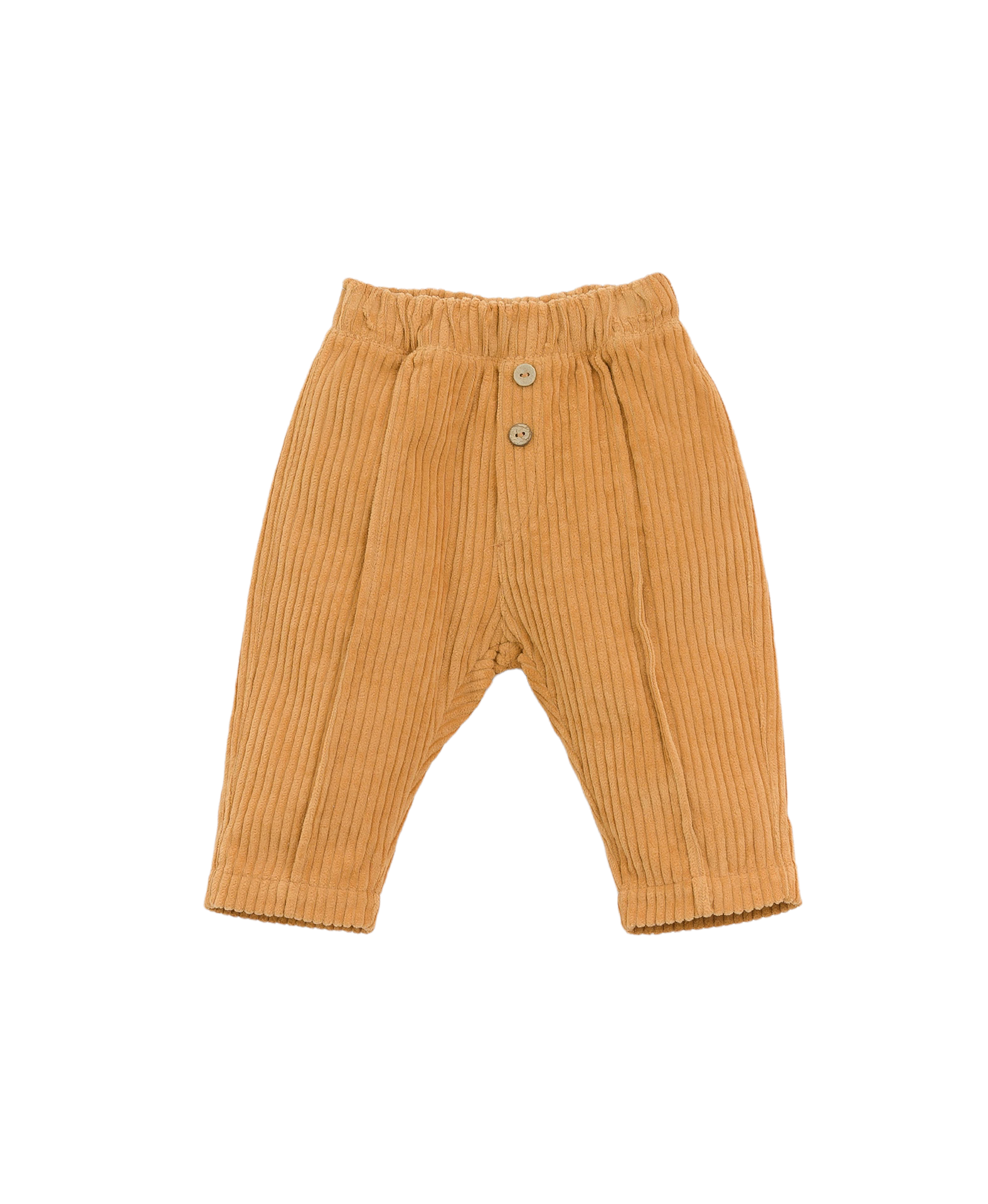 Pantalone in velluto a coste ocra per neonati e bambini