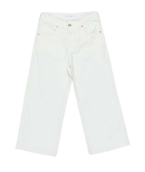 Jeans in denim  bianco per bambina