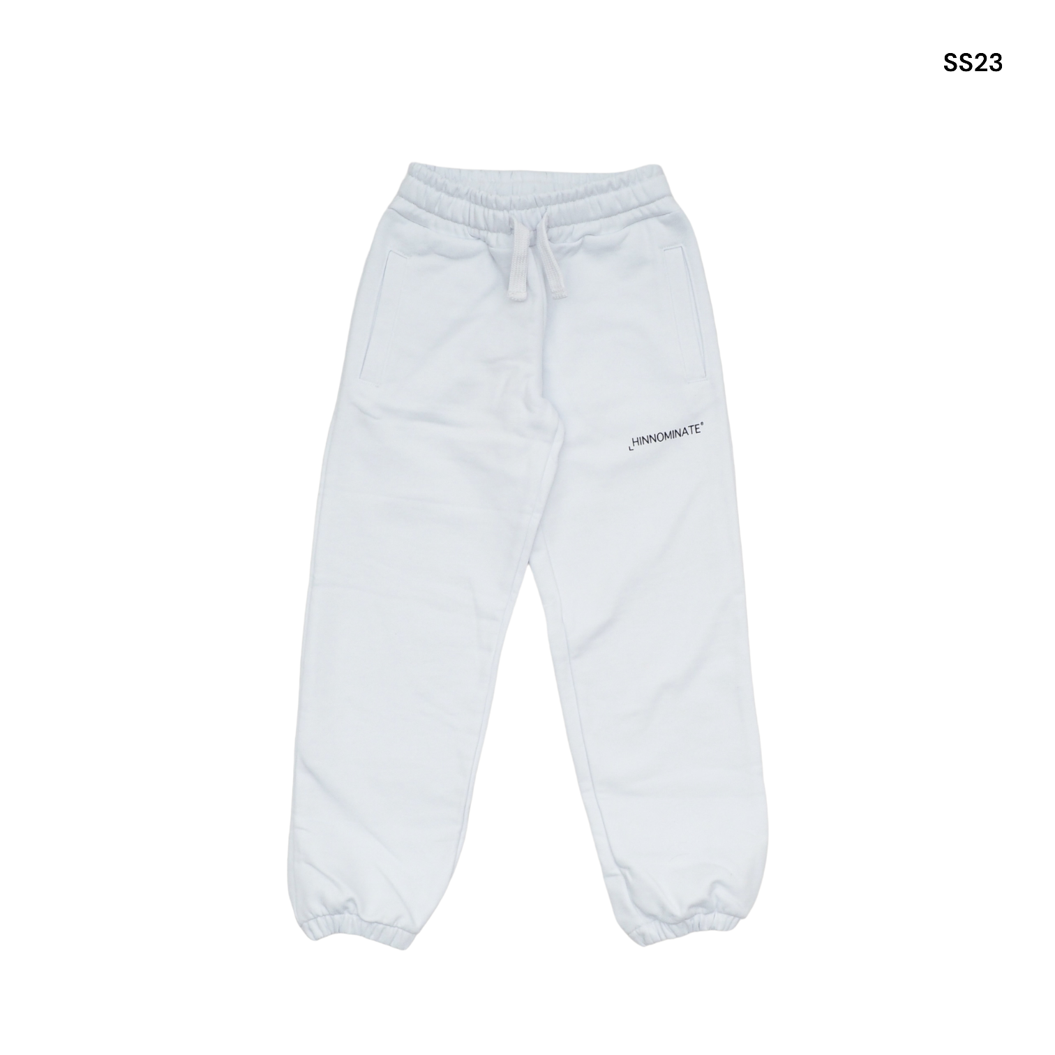 Pantalone in felpa bianco con logo per bambini