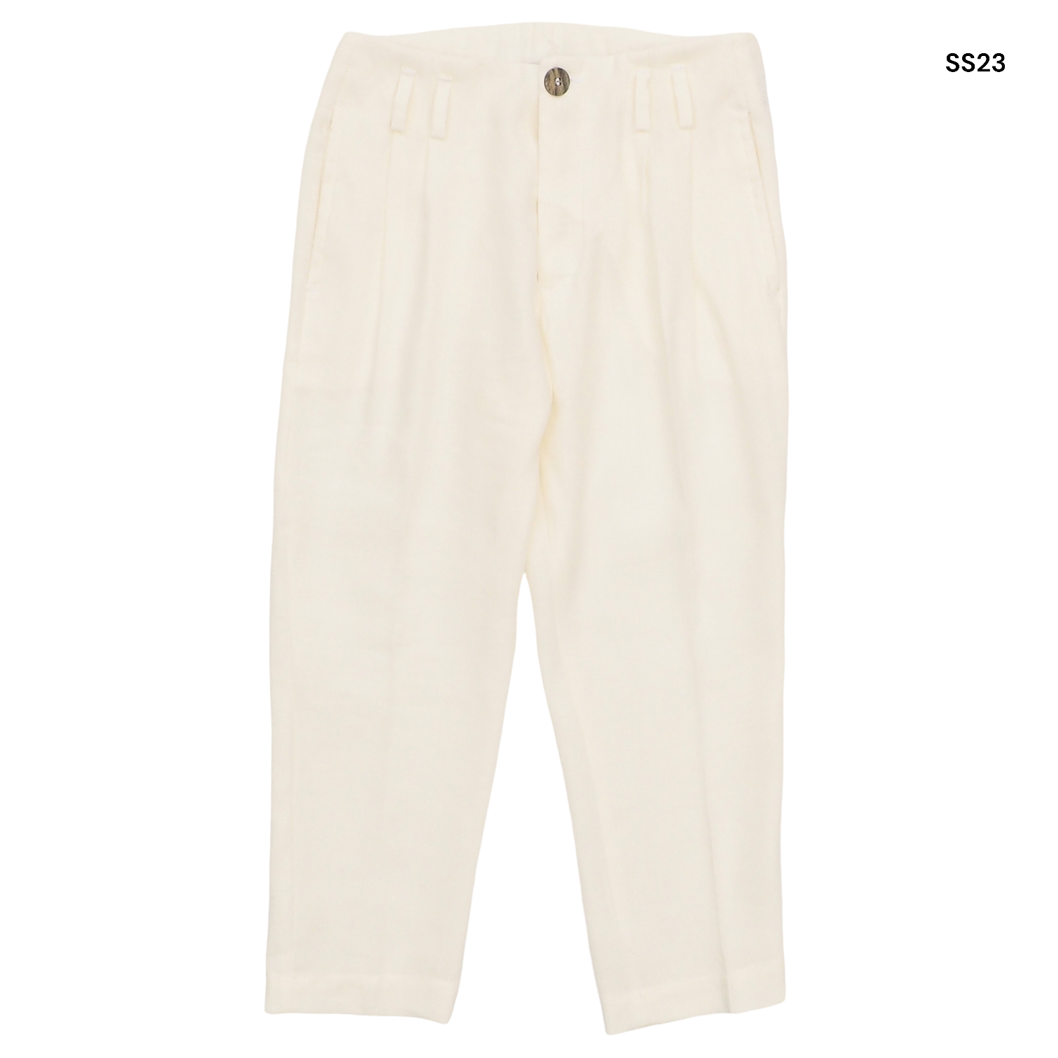 Pantalone in lino bianco per bambino