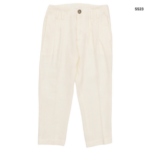 Pantalone in lino bianco per bambino