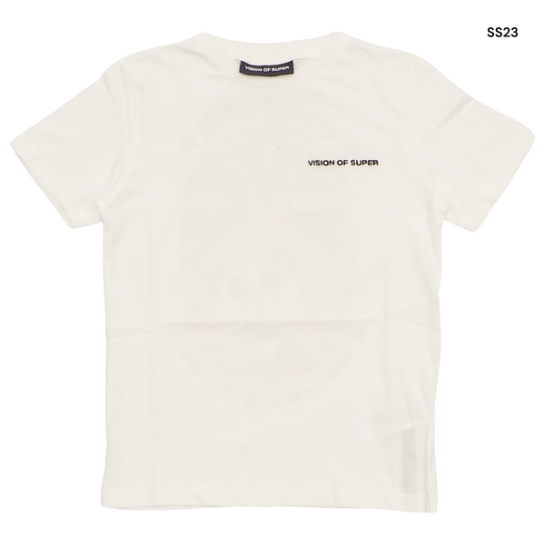 T-shirt bianca con logo e stampa per bambini