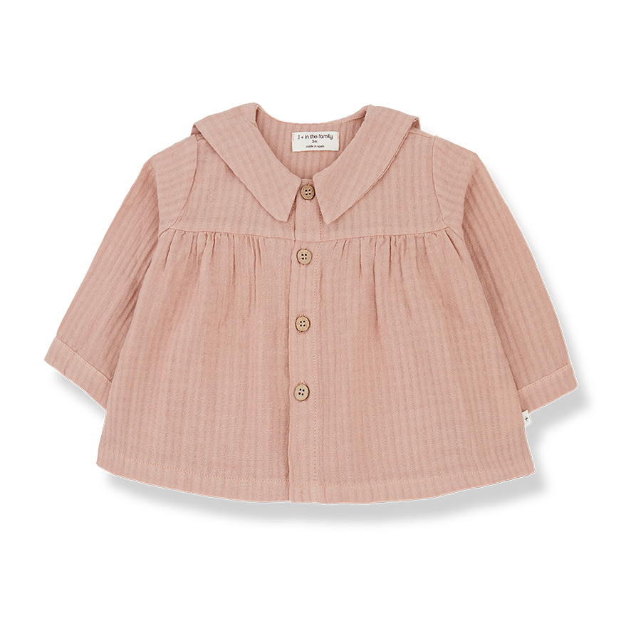 Camicia rosa per neonata e bambina