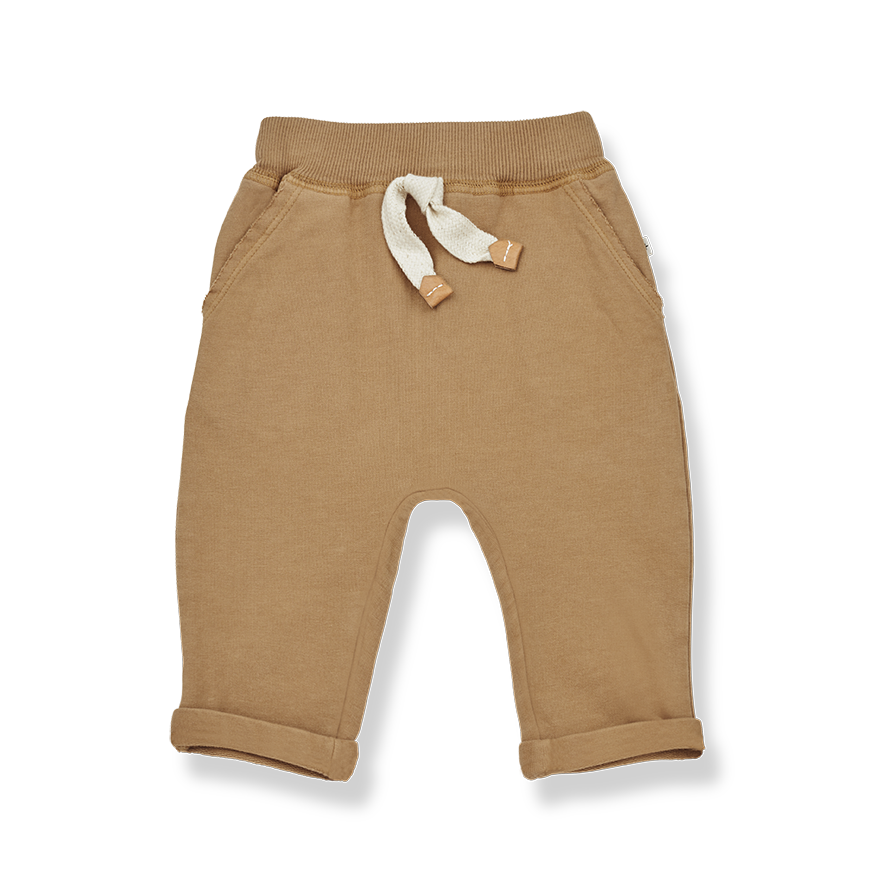 Pantalone in felpa biscotto per neonati