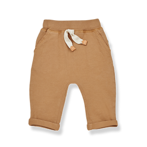 Pantalone in felpa biscotto per neonati