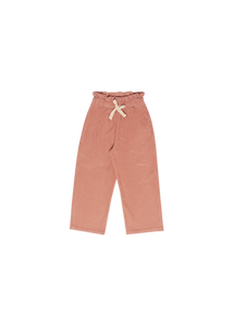 Pantalone rosa in velluto per bambina